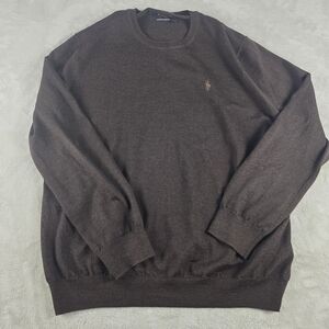 Polo Ralph Lauren Men's Size XL Pullover Sweater Crew Neck Washable Merino Brown
